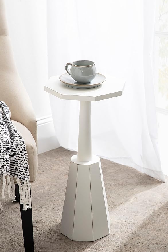 Kate and Laurel Octavia Coastal Accent Drink Table, Decorative Coastal Cocktail - Image 2