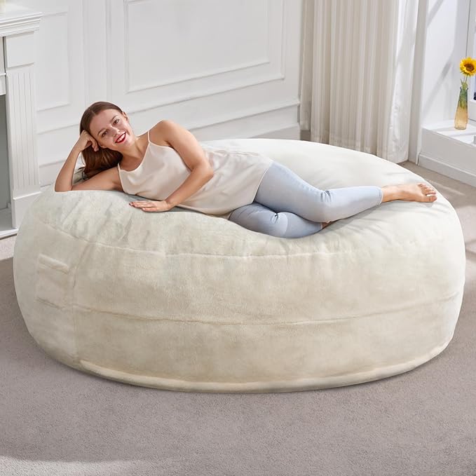 Hobestluk 6ft Bean Bag Chairs for Adults Large Beanbag Chair by YourHomeDeservesMore