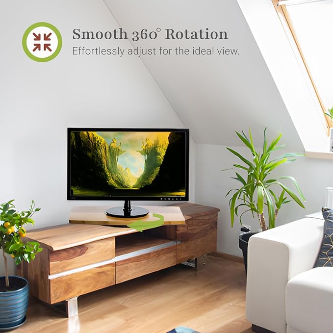 Prosumer's Choice Bamboo TV Swivel Stand - Image 5