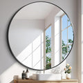 Black Round Mirror, 48 inch Large Circle Mirrors, Oversized Round Bathroom by WelcometoCIVENO