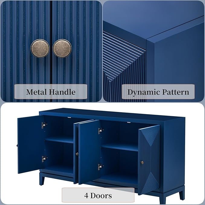 Merax 60" Sideboard Buffet Storage Cabinet - Image 5