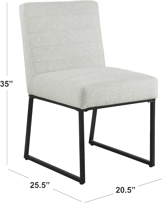 HomePop Channeled Metal Dining Chair - Image 3