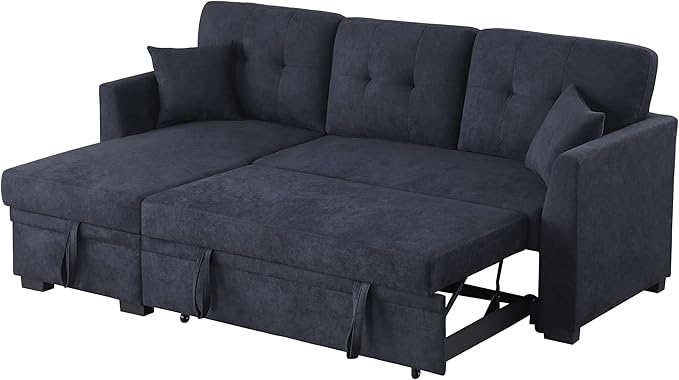 L Shaped Sectional Sleeper Sofa Couch - Image 5
