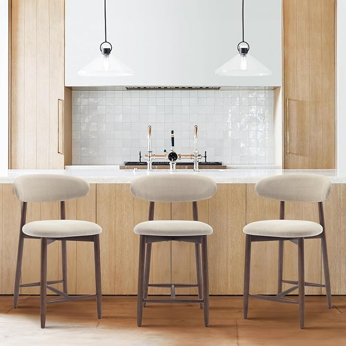 COLAMY Counter Height Bar Stools Set of 3, Kitchen Bar Stools by COLAMYINC
