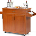 COSTWAY Kitchen Island Cart, Rolling Storage Trolley Cart by COSTWAY