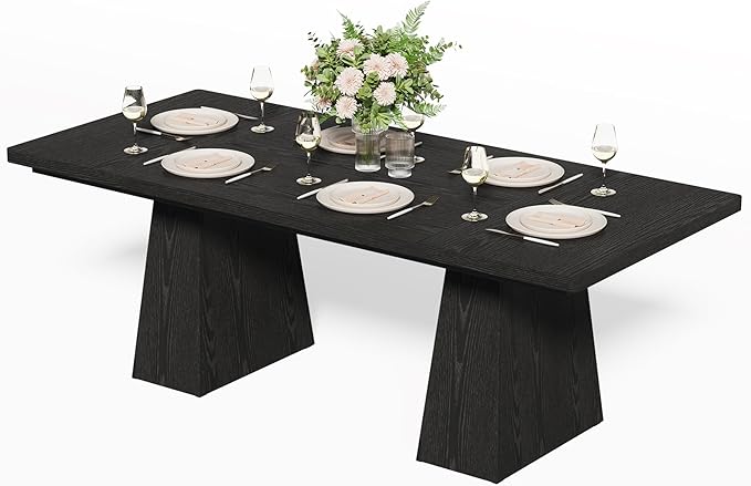 LITTLE TREE Dining Table for 6 People, Wooden Table, Rectangle Furniture - Image 3