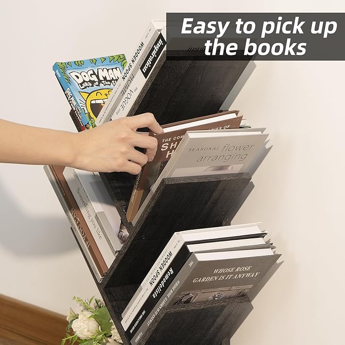 5 Tier Tree Book Shelf, Small Desktop Bookshelf - Image 6