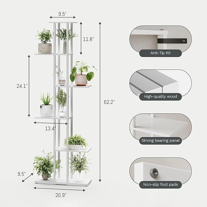 Bookshelf，Small Bookcase for Small Space，6-Tier Bookshelf for Living Room - Image 2