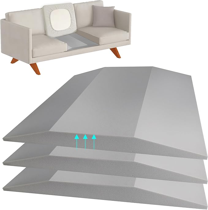 3 Pcs Couch Cushion Support for Sagging Seat High Density Trapezoidal Couch by Unknown