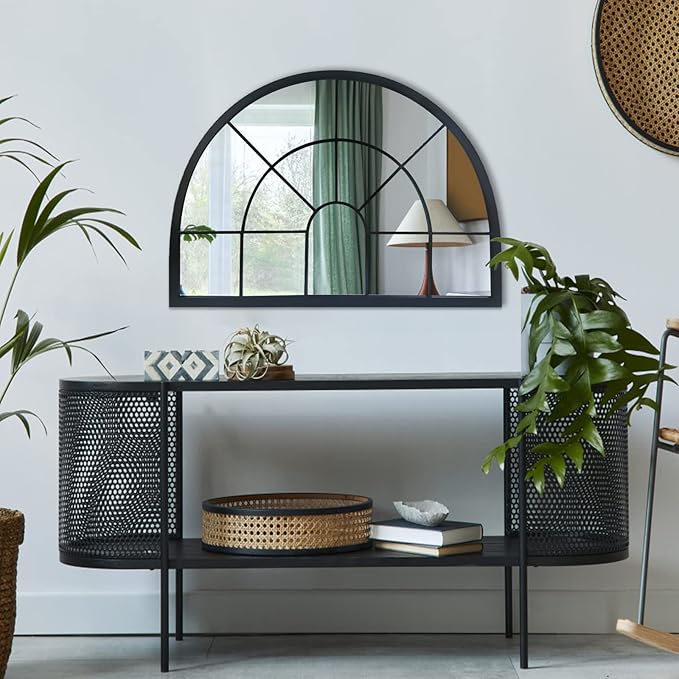 WAMIRRO Arched Window Pane Mirror Decor, Farmhouse Mantel Mirrors - Image 6