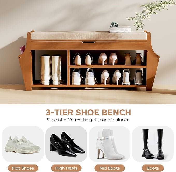 47.2in Shoe Bench Entryway - Image 9
