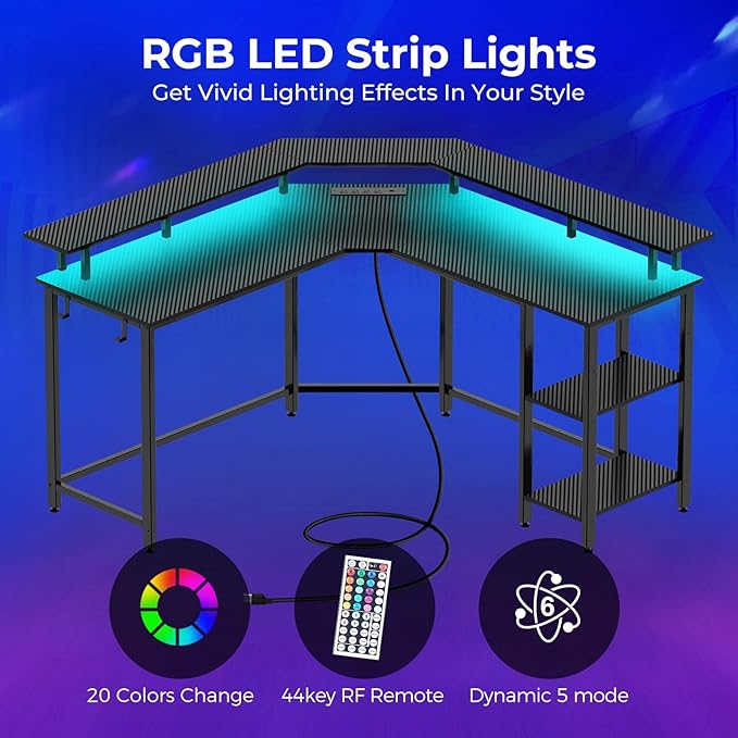 Rolanstar L Shaped Gaming Desk - Image 6