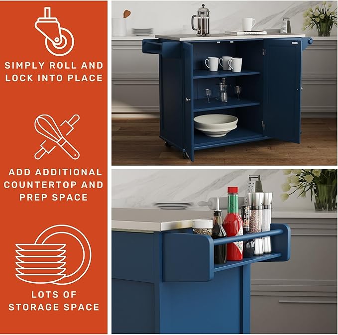 homestyles Mobile Kitchen Island Cart - Image 3