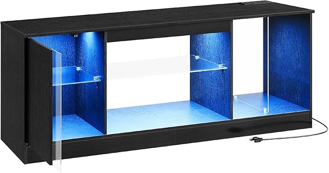 TV Stand with Power Outlets 55 65 inch, Modern Entertainment Center with - Image 9