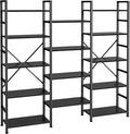 SUPERJARE Triple 5 Tier Bookshelf, Bookcase by SUPERJARE
