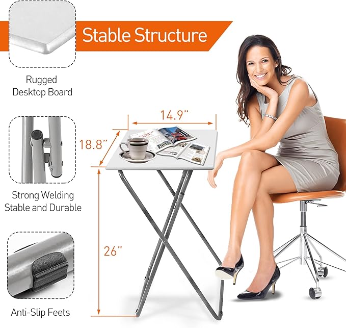 Garden 4 you Folding TV Tray Table, TV Dinner Table - Image 3