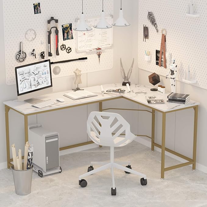 Teraves Reversible L Shaped Desk White - Image 5