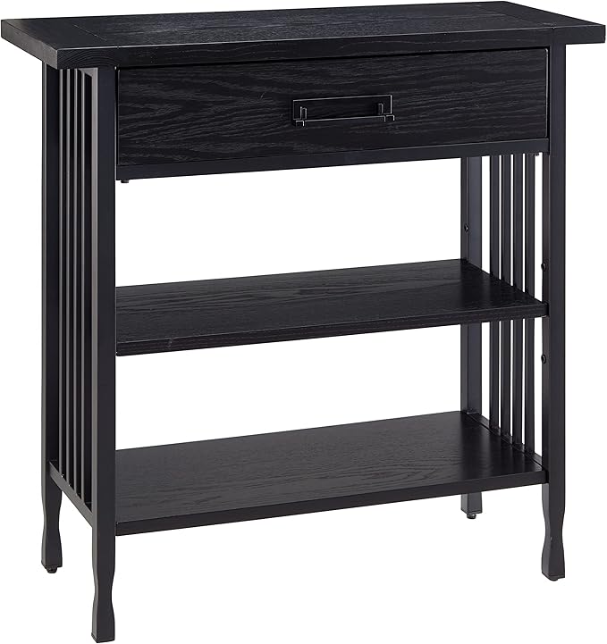 Leick Home 11261-BK Ironcraft Rustic Foyer Bookcase by LeickFurniture
