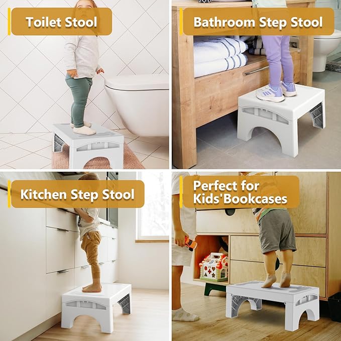 Folding Step Stool for Adults Kids, Heavy Duty Non-Slip Foldable Stepping Stool - Image 6