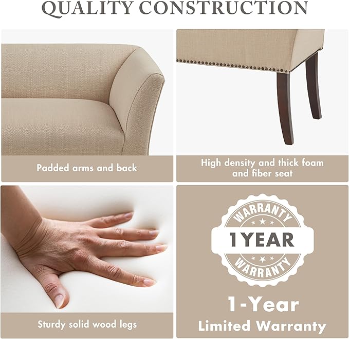 Madison Park Accent Bench, Upholstered - Image 5