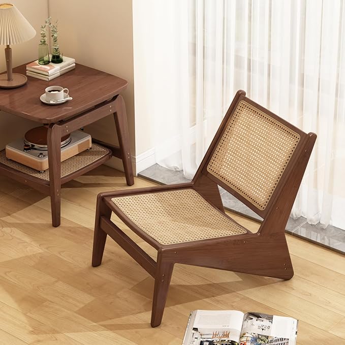 Mid-Century Accent Chair, Rattan Lounge Chair by Furlide