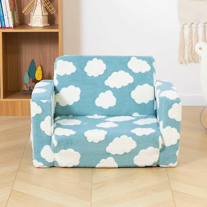 ALIMORDEN Kids 2-in-1 Flip Out Ultra-Soft Snuggle Foam Filled Chair - Image 2