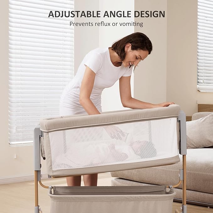 3 in 1 Baby Bassinet, Rocking Bassinet, Bedside Bassinet, 6-Height Adjustable - Image 5