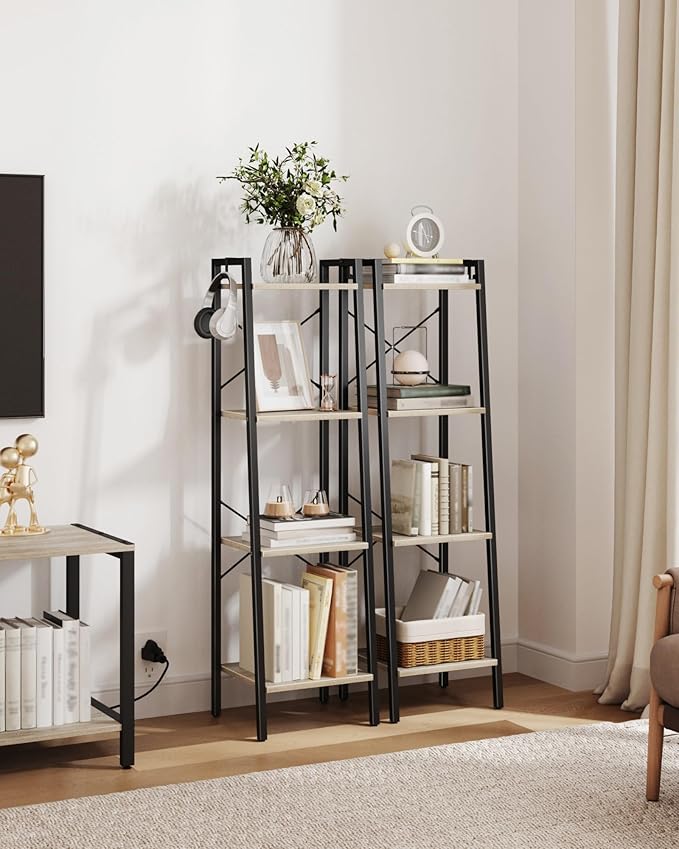 Ladder Shelf, Bookshelf Bookcase, Freestanding Corner Storage Shelve - Image 3