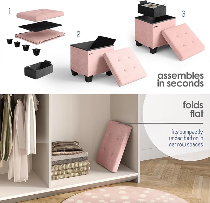 STORAGEBUD Storage Ottoman Cube - Image 3