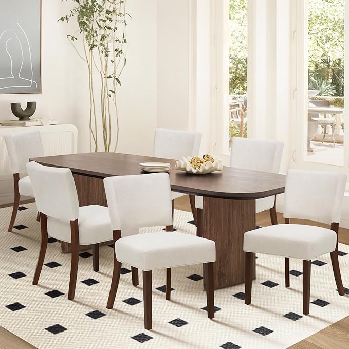 COLAMY Upholstered Dining Chairs Set of 6, Modern Kitchen Chairs - Image 2