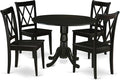East West Furniture DLCL5-BLK-W 5 Piece Dining Table Set by EastWestFurniture