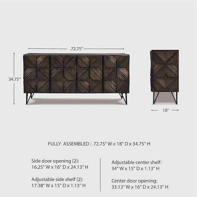 Signature Design by Ashley Chasinfield Urban Geometric Design TV Stand Fits TVs - Image 3