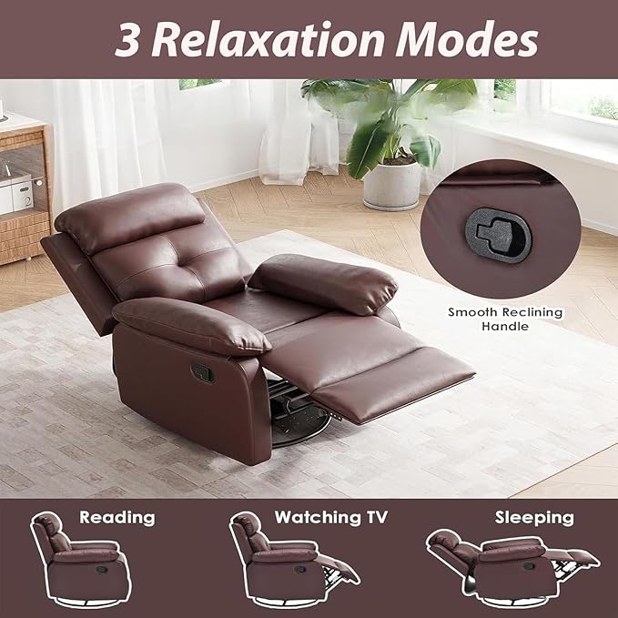 Swivel Rocker Recliner, 360 Swivel Small Recliners - Image 4