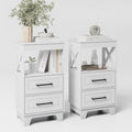 Tall Nightstand Set of 2 Side Table by ZYKZYKHOME