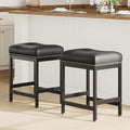 MALOL Set of 2 Saddle Bar Stools Counter Height 24.4”, Modern PU Leather by Unknown