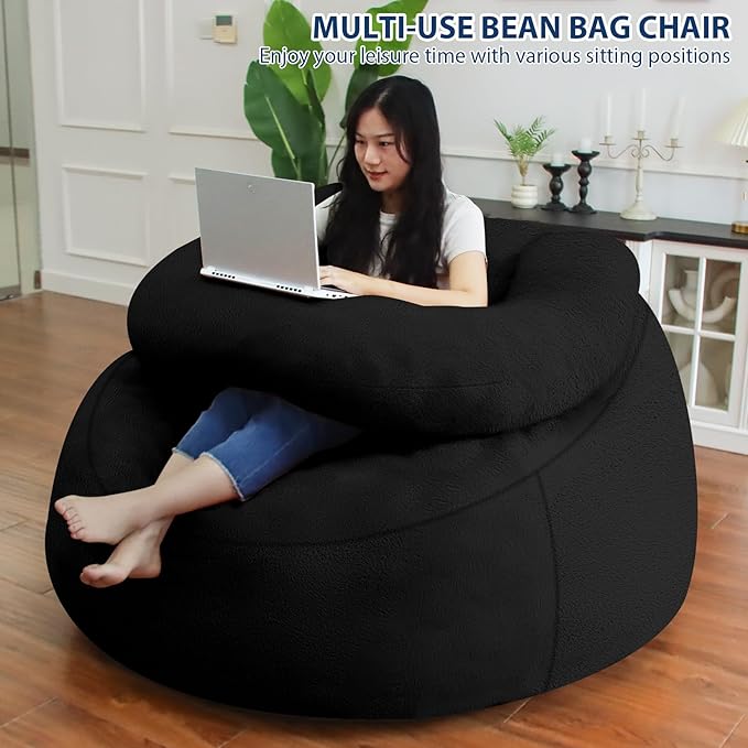 HABUTWAY Bean Bag Chair with U-Shaped Pillow - Image 5