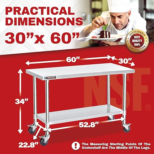 DuraSteel 30x60 NSF Stainless Steel Cart - Image 2