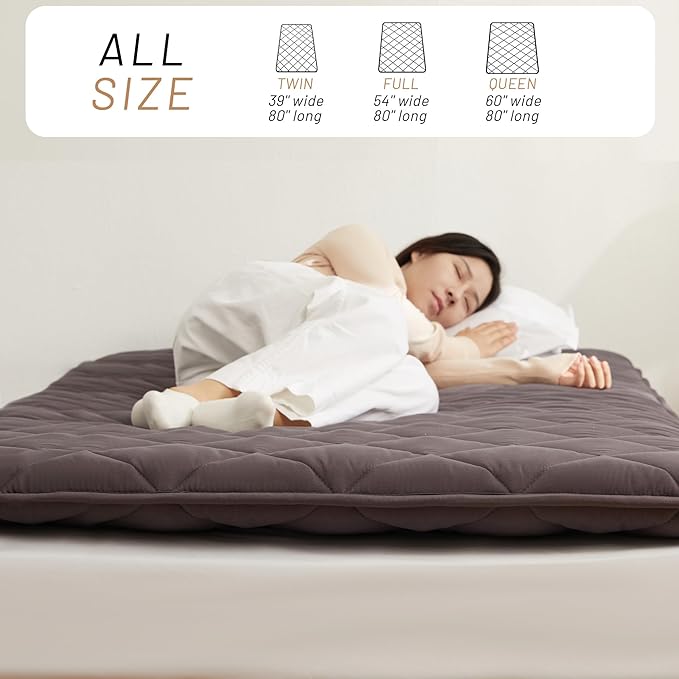 Japanese Floor Futon Mattress, Tatami Mat Sleeping Pad, Shikibuton, Mattresses - Image 3