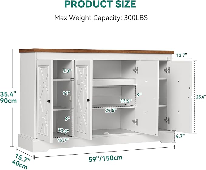 YITAHOME Sideboard Buffet Cabinet - Image 2