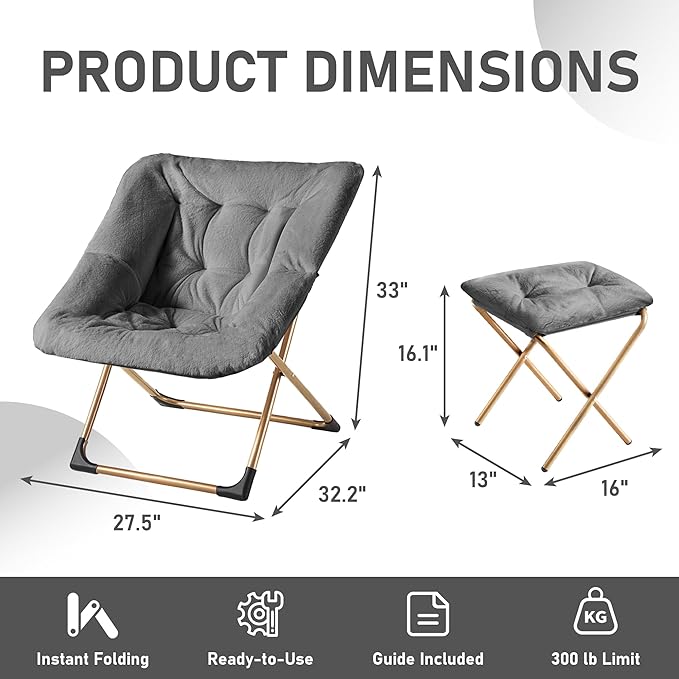 Comfy Oversized Saucer Chair - Image 3