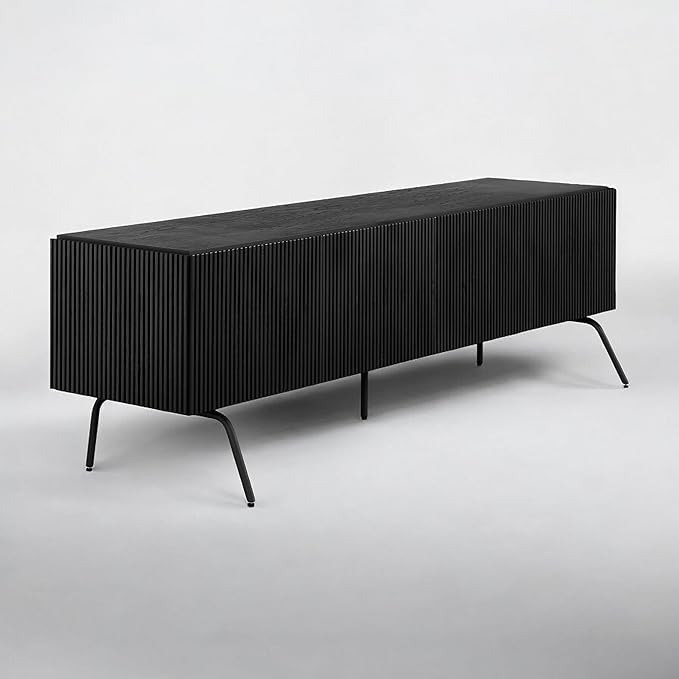NTC Veil TV Stand with 4 Doors for TVs up to 75’’, Media Console with Vertical by NTC