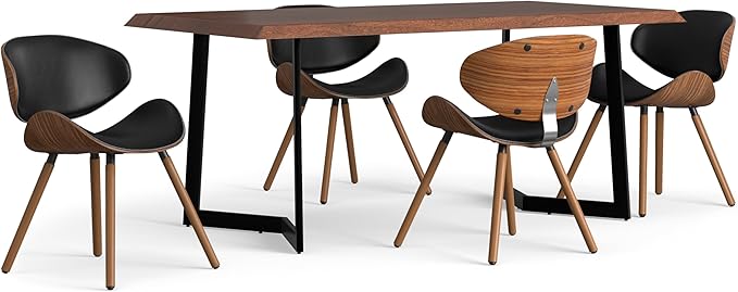 SIMPLIHOME Marana/Watkins 5-Piece Dining Set, 66 inch Wide Solid Mango Wood by SimpliHome