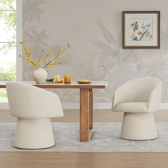 Swivel Dining Chairs Modern Accent Armchair Side Deskchair - Image 8