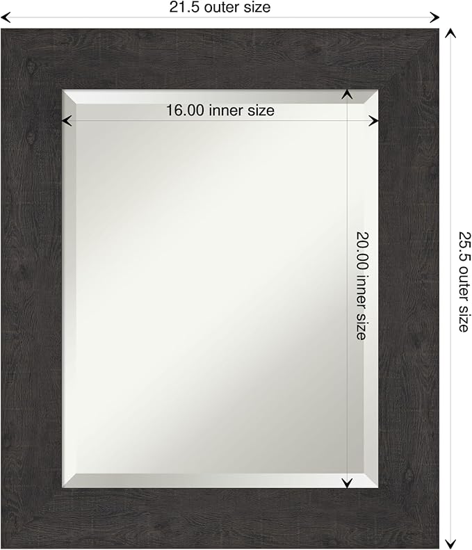 Amanti Art Brown Bathroom Mirror - Image 4