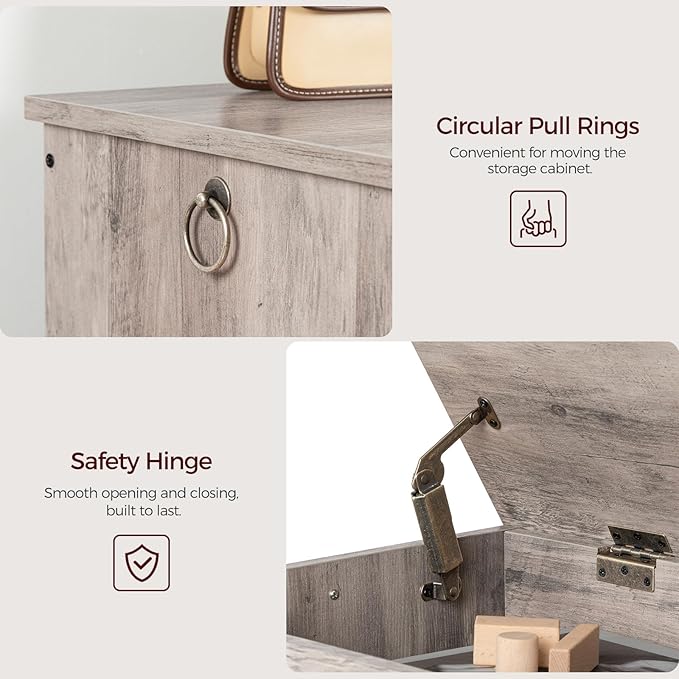 47.2" Toy Chest, Sturdy Entryway Storage Chest - Image 6