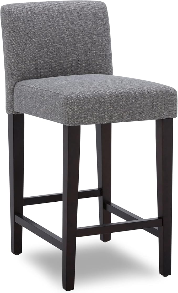 CHITA Counter Height Bar Stools Set of 2, Fabric in Fog Grey - Image 5