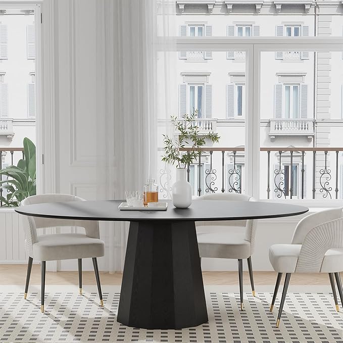 Casaphoria 67" Oval Dining Table, Modern Wood Kitchen Table - Image 8