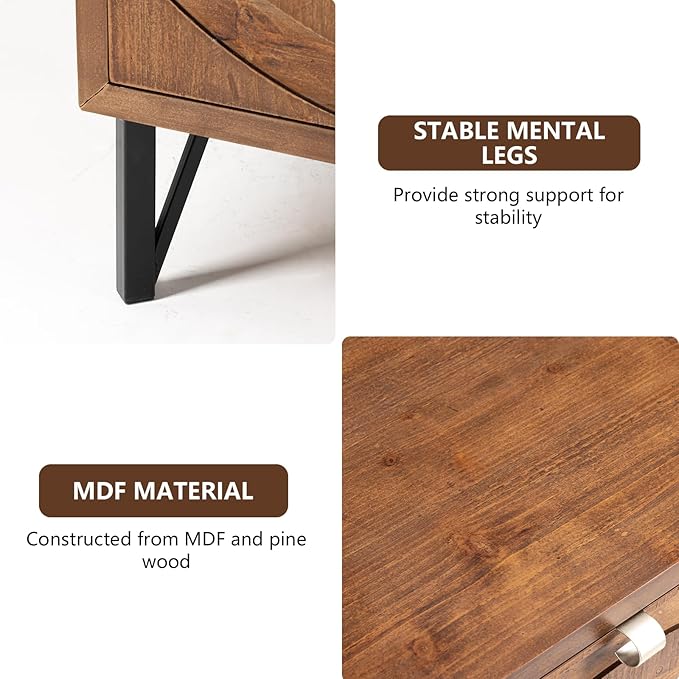 COSIEST Nightstand, Rustic End Table - Image 5