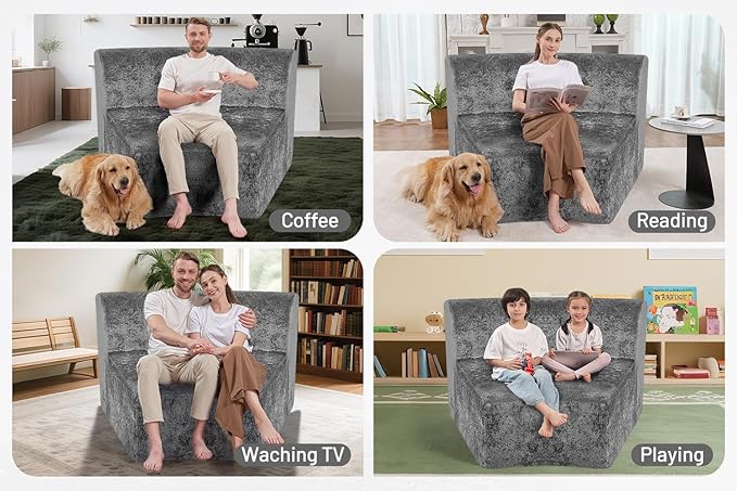 Homguava Modular Sectional Sofa, Memory Foam Couch Single Sofa Chair - Image 5