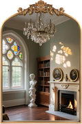 Antique Gold Arched Baroque Mirror 24x36 by HQiJun